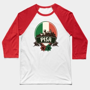 Pisa, Italy --- Retro Style Design Baseball T-Shirt